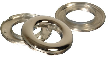 JalousieCrew 10 Stück Stoffösen 33mm als Gardinenzubehör (schwarz)