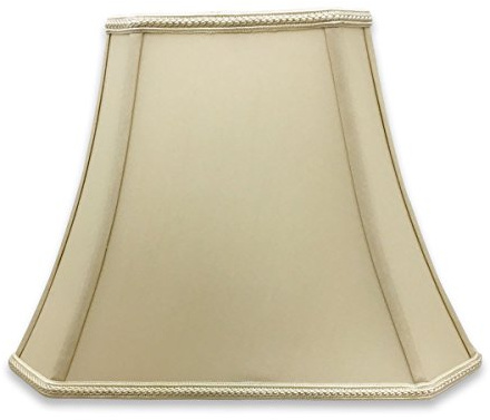 Royal Designs DSO-68-16BG Rechteckiger Designer-Lampenschirm mit Glockenschnitt, Beige (6,25 x 8) x 11 x 16 x 12, 16