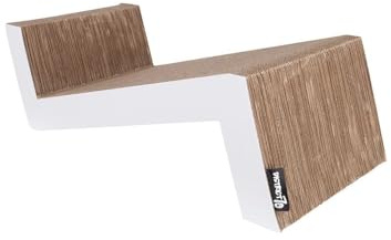 District 70-4727 - Sofa Kratzmöbel - Kratzbett aus Wellpappe - Größe S (60 x 28 x 18 cm), weiß