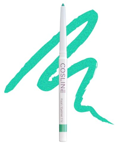 COSLINE Kajal Eyeliner Smaragd 112, Wasserfest, Cremig, Stark pigmentiert