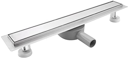 SaniteModar Caniveau Douche Italienne 70 cm, Panneau 2 en 1, avec 360° Siphon et Filtre