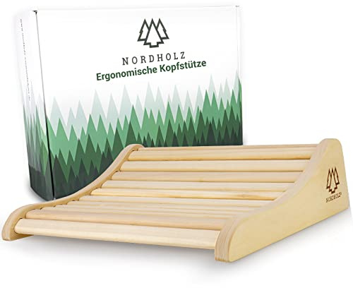 Sauna Kopfstütze Holz [2x] aus langlebigem skandinavischem Fichtenholz | Ergonomisch und handgefertigt - 37x33cm ideale Breite für optimalen Liegekomfort - Hochwertiges Sauna Zubehör