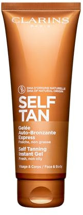 Clarins Self Tanning Instant Gel 125ml | Fast-Drying, Streak-Free Bronzing Gel for a Natural, Radiant Glow