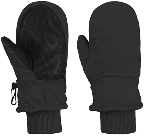 American Trends Toddler Mittens Boys Snow Waterproof Ski Mitten Fleece Warm Winter Kids Gloves for Baby Boy Girl Black M