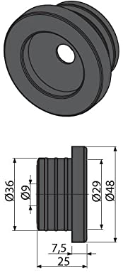AlcaPlast Siphon seal cuff reducer rubber nipple HT drain pipe DN 50 40 32 10, size: diameter 40/10