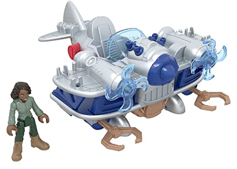 Fisher-Price IMAGINEXT Jurassic World Dominion - Kayla Watts-Figur und Spielzeugflugzeug mit abfeuerbaren Projektilen - abenteuerhaftes Rollenspiel für Kinder im Vorschulalter, HML45
