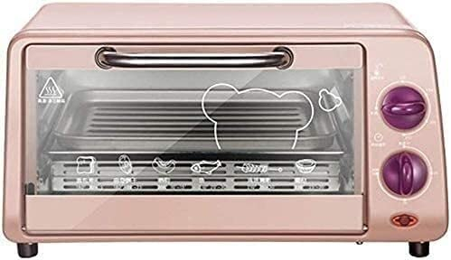 REJOON 10L Mini Comptoir Four Électrique Four Multifonctionnel Petite Ménage Machine De Cuisson Grill, Cuire, Toast, Rôtisserie 30 Minutes Minuterie Porte en Verre Trempé 800W