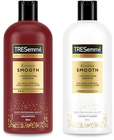 1xTRESemmé Keratin Smooth Shampoo 680 ml & 1x TRESemmé Keratin Smooth Conditioner for 72h frizz control, smoothness & shine 680 ml 2 piece