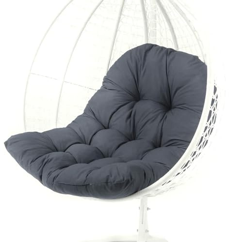 Cojín de repuesto para silla de huevo, cojín colgante para silla de columpio, cojín de asiento colgante de ratán grueso, cojín de ratán para silla de jardín, exterior e interior