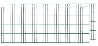 Doppelstabmatten, 2 Stück, Gesamtlänge 4 Meter, Höhe & Farbe wählbar - Drahtstärke: 6/5/6 mm - Maschung: 200 x 50 mm (L 4 m, H 83 cm, Grün)