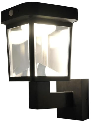 Lumiled Solar Wandleuchte Solarlampe Außenwandlampe mit Bewegungsmelder Neutralweiß 4000K Wandlampe für Außen LED Solarlampe Sicherheitslampe Gartenleuchte Wegbeleuchtung IP44