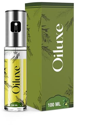 Oiluxe - Pulverizador Aceite Spray 100ml Antigoteo Acero Inoxidable para Hogar y Cocina, Utensilios de Cocina, Aceitera Spray Pulverizador Pack Completo