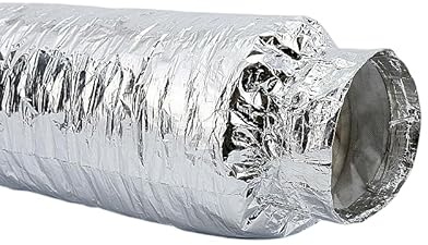 Whisper - Flexibler Aluminium Schalldämpfer - Ø 100mm - Länge 0,5 Meter - Geräuschreduzierung - Antibakteriell