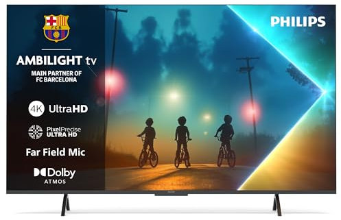 Philips Ambilight 55PUS8200 4K LED Smart TV - 55 Inch Display with Pixel Precise, Ultra HD, Titan OS Platform and Dolby Atmos Sound, Works with Alexa and Google Voice Assistant