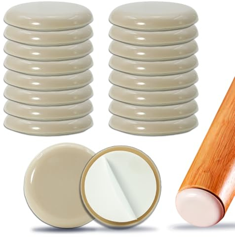 Dreamark Teflon-Möbelgleiter für Möbel, 16 Stück, für Möbel, zum Bewegen schwerer Möbel, schützt Boden und Möbel mit Teppichböden (rund 5 cm)