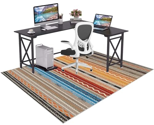 Alfombrilla para Silla de Oficina Alfombra para Silla de Escritorio para Suelos Duros Alfombra Gaming Suelo Silla Ruedas Entrada Casa Alfombrilla Protección Suelo para Laminado Parqué 80 x 100 cm