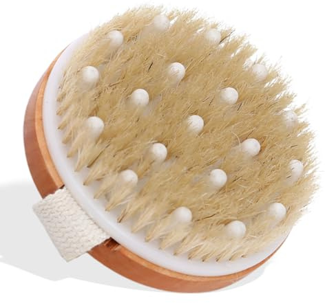 Spazzola scrub,1 Pezzi,Spazzola per il corpo con spazzolatura a secco,Spazzola massaggio,Ottima per inestetismi, cellulite e ritenzione idrica, per esfoliare la pelle secca