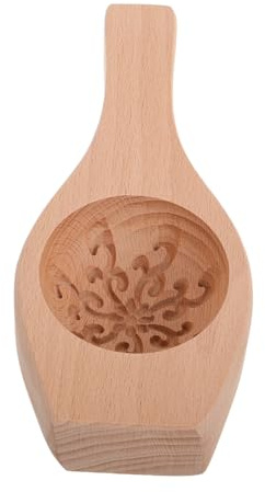 HIAKDOFT Holz Backform Für Gedämpfte Brötchen Und Knödel Handgefertigte Selbstgemacht Blumenform 3,5cm Solide Holzform Für Gebäck Und Kuchen Traditionelles Backwerkzeug Für Küche