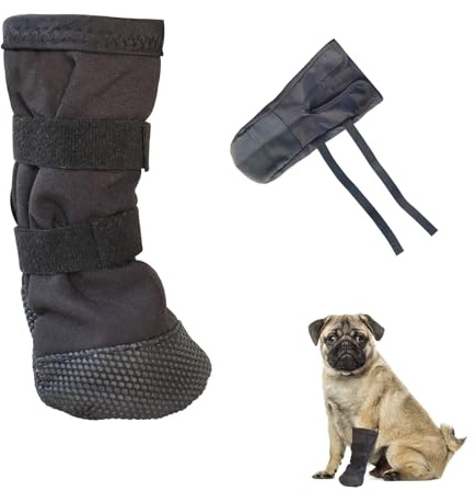 Valicaer Hundeschuhe Pfotenschutz Outdoor,Wasserdicht Anti Rutsch, Pfotenschutz Hund zur Erholung und Leckschutz, Waschbare Outdoor Hundesocken für große Hunde Für Postoperative (S)