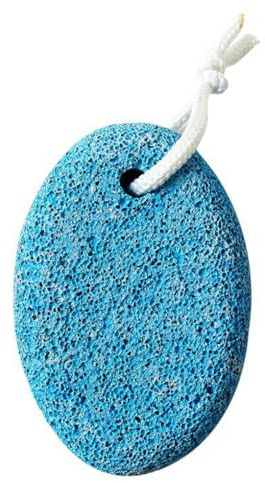Zanthicia Bimsstein mit Löchern Dauerhafter abgestorbener Hautentferner Peeling Scrubber Grinding Callus Stone Foot Care File Tools, Blau, 9 × 6.5 × 3.5 cm