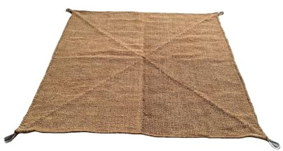 CocoWeave Telo ombreggiante quadrato – 2x2 metri – Telo parasole resistente ed elegante in fibra di cocco – Protezione solare efficace e vela parasole permeabile all'acqua–Per terrazza o giardino–5 KG