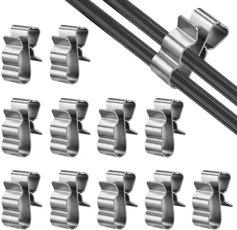 Photovoltaik Kabelclips Kabelhalter 30 Stück PV Kabelklemmen Anhänger Drahtclips Edelstahl Solarmodul Kabelklemmen Anhängerrahmen Drahtklemmen Solarmodul Fixierung Klammern Edelstahl Kabel Clips