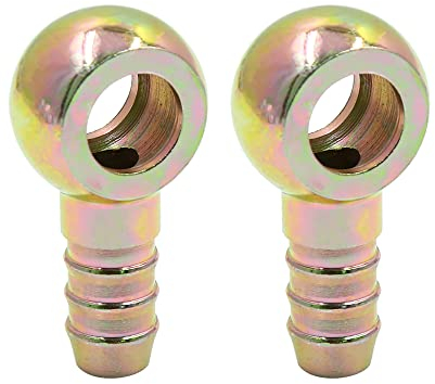 sourcing map 2Stk 12mm ID Schlauchkupplung 14mm Banjo Fitting Kraftstoffleitung Adapter für Motorrad Auto