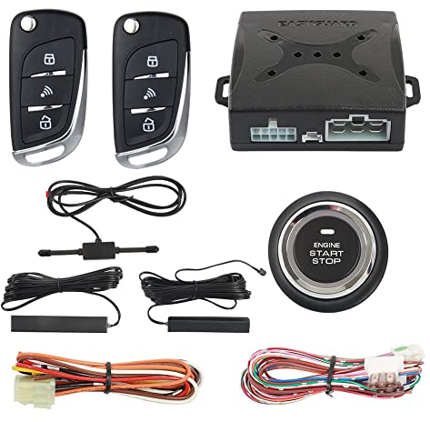 EASYGUARD EC003N-V-1 PKE Passiver schlüsselloser Einstieg Auto Einbruchalarm Sicherheit Push Start Taste Fernbedienung Starter DC 12V