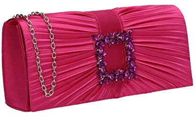 SwankySwans Damen Chloe Clutch M, Pink - fuchsia - Größe: Medium