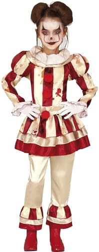 Costume da Pagliaccia Sanguinaria per Bambina S1-(5/6 Anni)