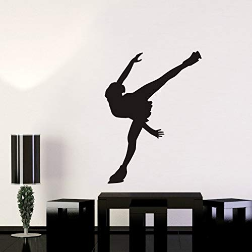 QIANGTOU Eiskunstlauf Auto Aufkleber Aufkleber Skifahren Eissport Poster Vinyl Wandtattoos Pegatina Dekor Wandbild St 78x108cm