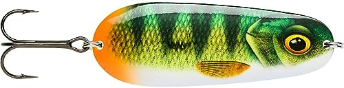 Rapala, Leurre de Pêche Essentiels Nauvo, Taille : 6,6 cm/19 g, Leurre Eau Douce Coulant, Profondeur de Nage Variable, Matériel de Pêche Métal, Live Perch PEL, Noir