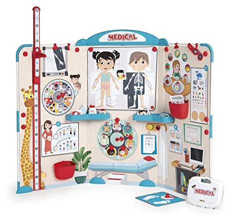 Smoby - Kinderarztpraxis - Faltbare Praxis für Kinder, Vorschul-Rollenspiel, große Klappbare-Kinderpraxis, für Kinder ab 3 Jahren