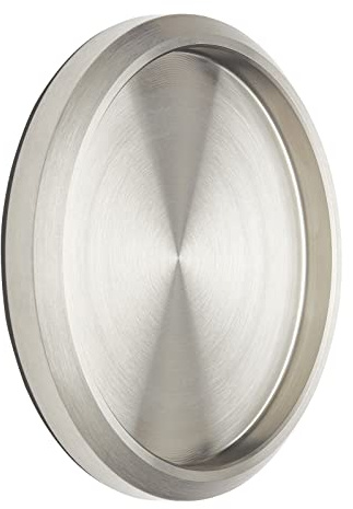 SOTECH Schiebetürgriff MILA Griff-Ø: 70 mm Aufkleben Glastürgriff | selbstklebend mit 3M Klebepad Möbelgriff echt Edelstahl Muschelgriff für Glas-Türen & Zimmertüren Griffmuschel zum