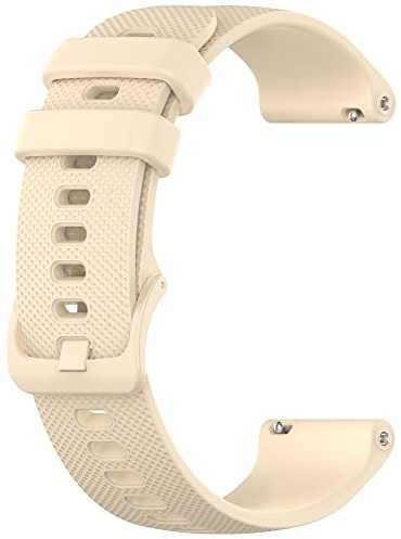 Kobmand Schnellwechsel-Armband ,18mm 20mm 22mm Silikon Uhrenarmbänder für Garmin Ersatzarmband Uhr Damen & Herren (22mm, Beige)