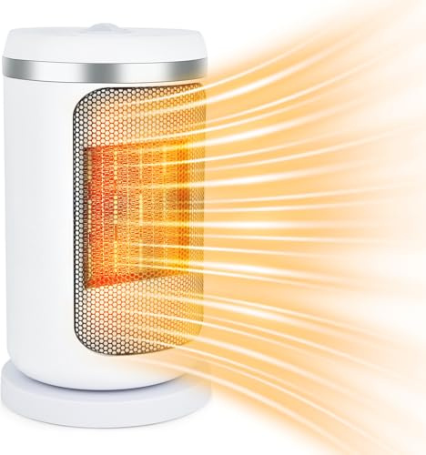 1500W Electric Heater, Fan Heater 3-Mode 70° Oscillating PTC Ceramic Space Heater - Silent, Low Energy, Overheating & Tip-Over Protection for Home, Office, Bedroom