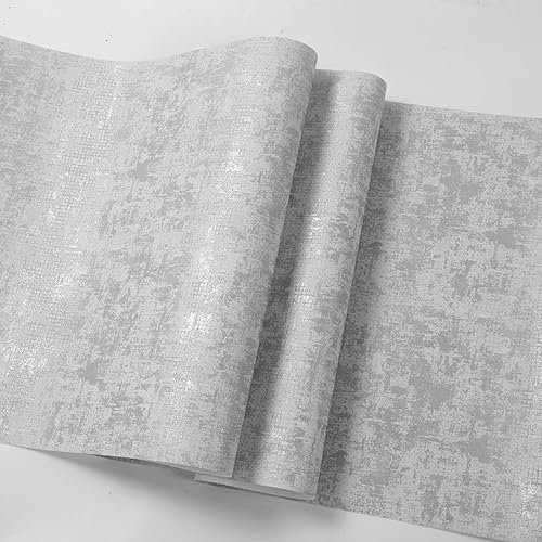 Tarwanear Industrial Textured Concrete Effect Wallpaper Cement Grey Shabby Chic Wallpaper Roll Non-Woven Fabric Stone Pattern Matte Feature Wallpaper Decorative for Bedroom Living Room Hallway