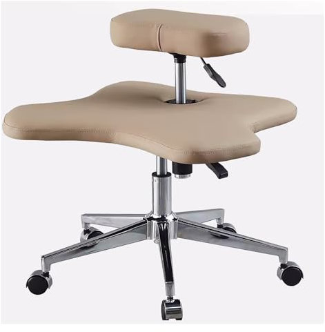 ASerZenith Schreibtisch-Kniestühle, Kunstleder, Stuhl mit gekreuzten Beinen, für Büro, Zuhause und Yoga-Enthusiasten, ergonomischer Kniestuhl, höhenverstellbar, Roll-ADHS-De