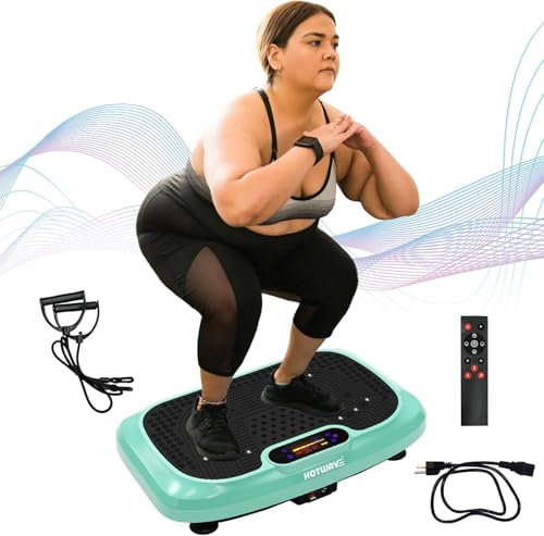 HOTWAVE Piastra vibrante per il drenaggio linfatico, piastre vibranti per la perdita di peso, per tutto il corpo, macchina per modellare la palestra a casa e l'allenamento fitness