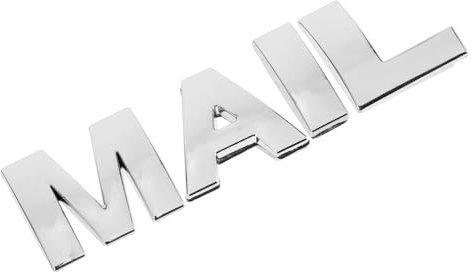 NULYLU Letras Metálicas 3d Para Buzón De Correo Pegatina Adhesiva Resistente Al Agua Sol Diseño Minimalista Para Exterior Kit 4 Unidades Durable