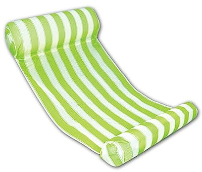 Poolschwimmer für Erwachsene Schwimmbad schwimmende aufblasbare schwimmende Hängematte 132 x 70 cm Lazy Water Lounger Schwimmbad Schwimmring Wasserhängematte Schwimmender Wasserstuhl(Green)