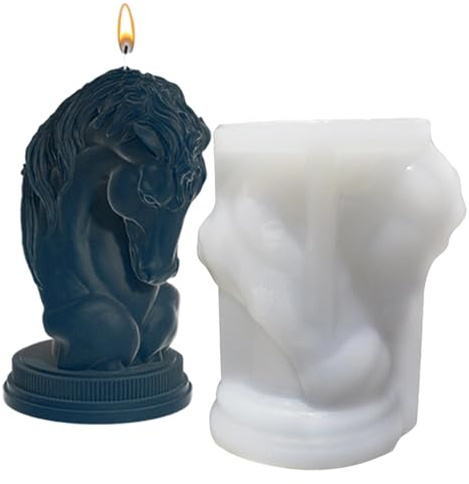 Silikonformen, Pferds Schokoladenformen, Pferdekopf Silikonform, Tierformen, Wachsform, Pferdekopf Statue Kerzenform, Leicht Zu Lösende Tierformen Silikon Für Wohndekoration