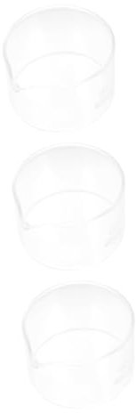 OKUMEYR Lot De 3 Coupelles De Cristallisation Avec Bec Verseur En Verre Borosilicaté Bol Dévaporation Outil De Laboratoire Acide-alcali Pour Utilisation En Laboratoire