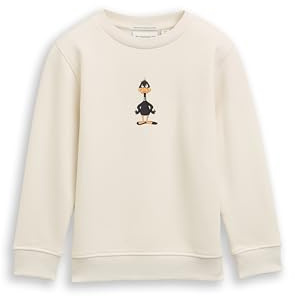 TOM TAILOR Barn pojkar sweatshirt, 32257 – grå vit, 116-122