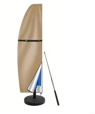 URPIZY Housse de protection pour parasol avec tige, housse de protection pour parasol déporté, résistante aux intempéries, aux UV, au vent et à la neige, housse d'extérieur pour parasol (Kachchi 190 x