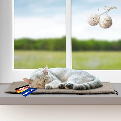 Rohrschneider Katzen Fensterliege, selbstwärmend, Gr. 1 (60 x 29 cm) Taupe