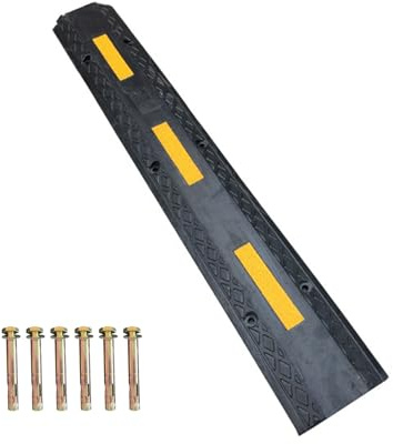 LYXBKSW Rallentatore in Gomma,pedane Passacavo Modulare, Dossi Rallentatori a Doppio Canale per Strade, per Garage(2Channel-1Pack)