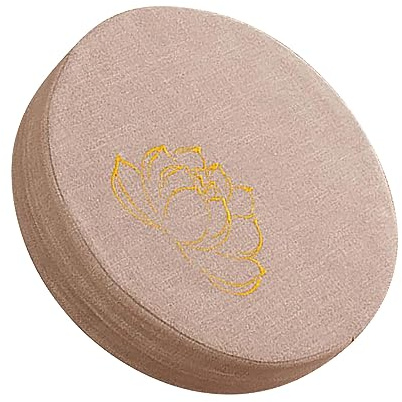 CHICIRIS Cojín de Meditación Redondo de Espuma Dura para el Suelo, Desmontable, Lavable, Cómodo para Salas de Meditación, Tatami (Beige)
