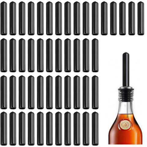 HOWAB Tapones Antipolvo para Vertedor de Botellas: 100 Piezas Tapas Antipolvo 6 x 1,2 cm para Dosificadores para Botellas de Vinagre Vino Licores Aceite de Oliva, para Fiestas Bistró Pub Bar