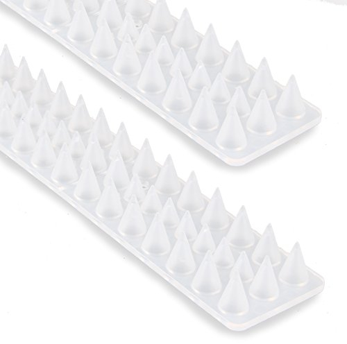 Vogelabwehr Taubenabwehr Katzen Spikes für Zäune & Mauern | Transparent - 10 Stück